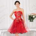 Grace Karin Venta caliente Strapless Red Tulle Ball corto pavo real vestido de cóctel 2016 CL007541-2